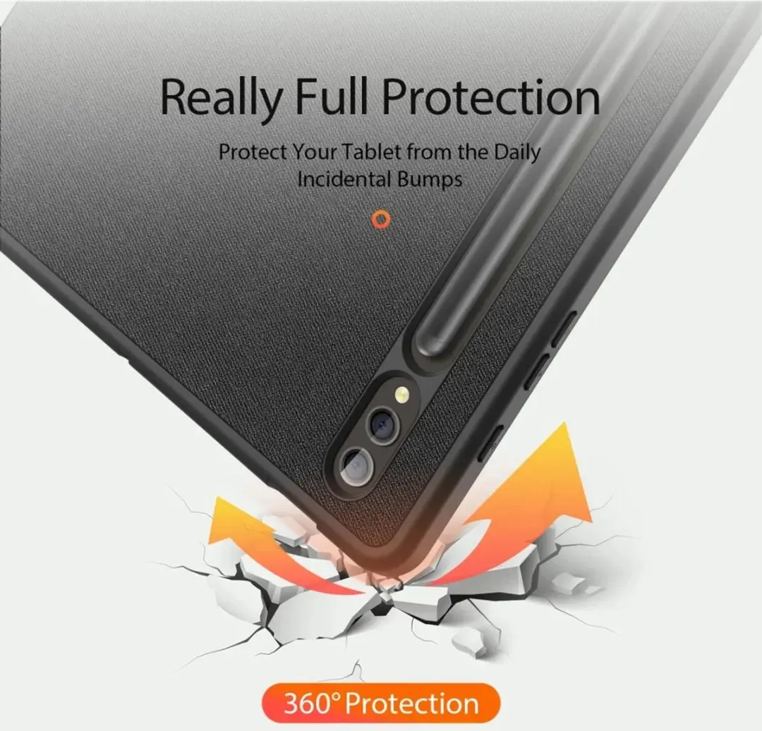 Dux Ducis SH00067569 Tablethoes - Samsung Galaxy Tab S10 Plus - 12.4" - Zwart - afbeelding 6 van 6