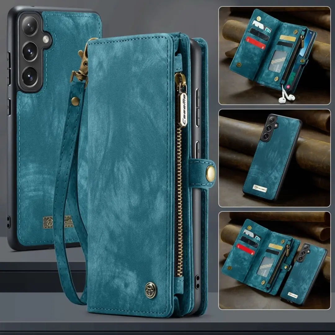 Caseme 008 Hoesje Samsung Galaxy S25 Plus - Blauw - 8 Pasjes