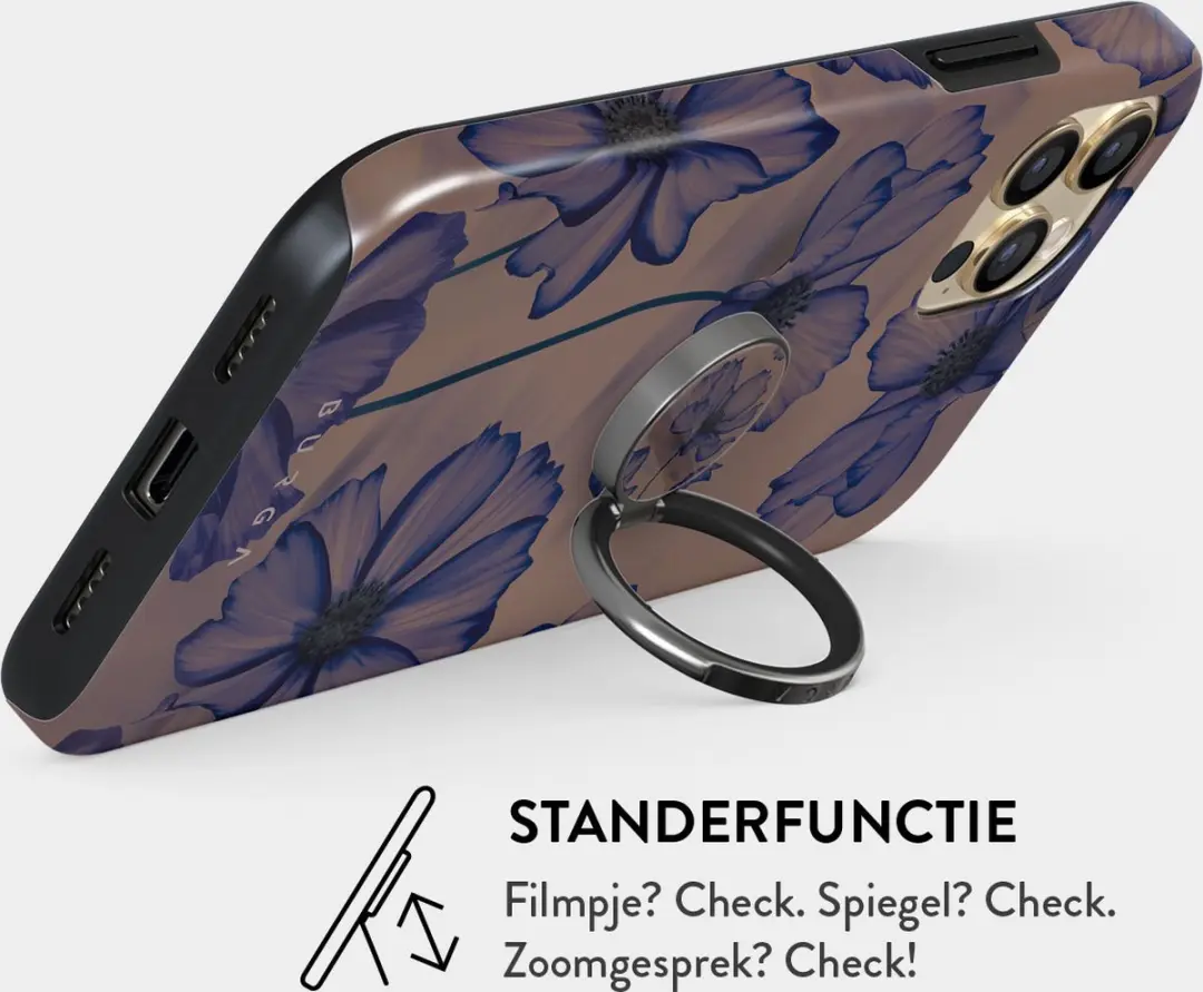 Burga Gunmetal Ringhouder 360° - Velvet Night