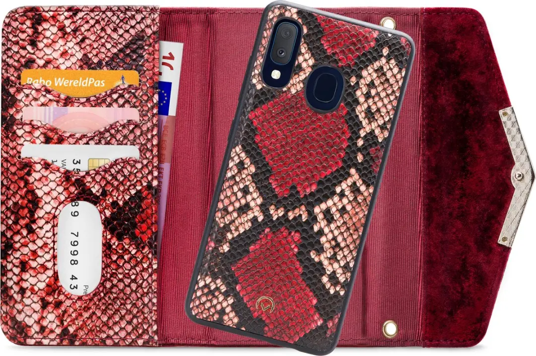 Mobilize Velvet Clutch Samsung Galaxy A20e MOB-VCDR-GALA20E - Rood - afbeelding 6 van 6
