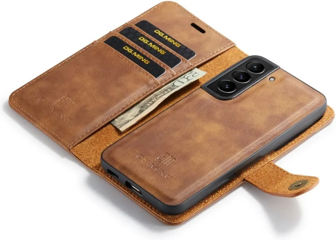 DG.MING Hoesje Samsung Galaxy S23 - Book Case Bruin