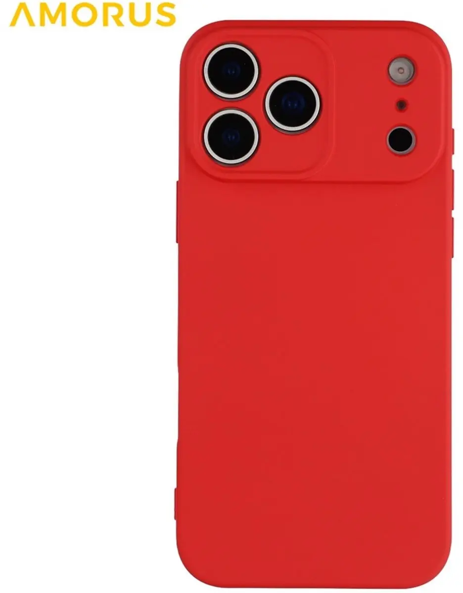 Amorus iPhone 17 Pro Hoesje - Cadmium Red