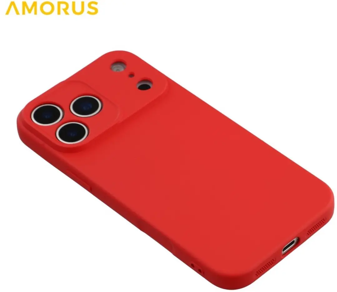 Amorus iPhone 17 Pro Hoesje - Cadmium Red