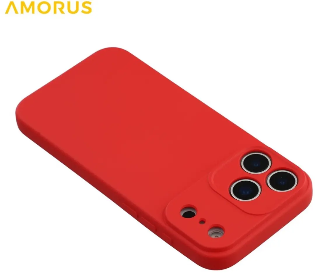 Amorus iPhone 17 Pro Hoesje - Cadmium Red
