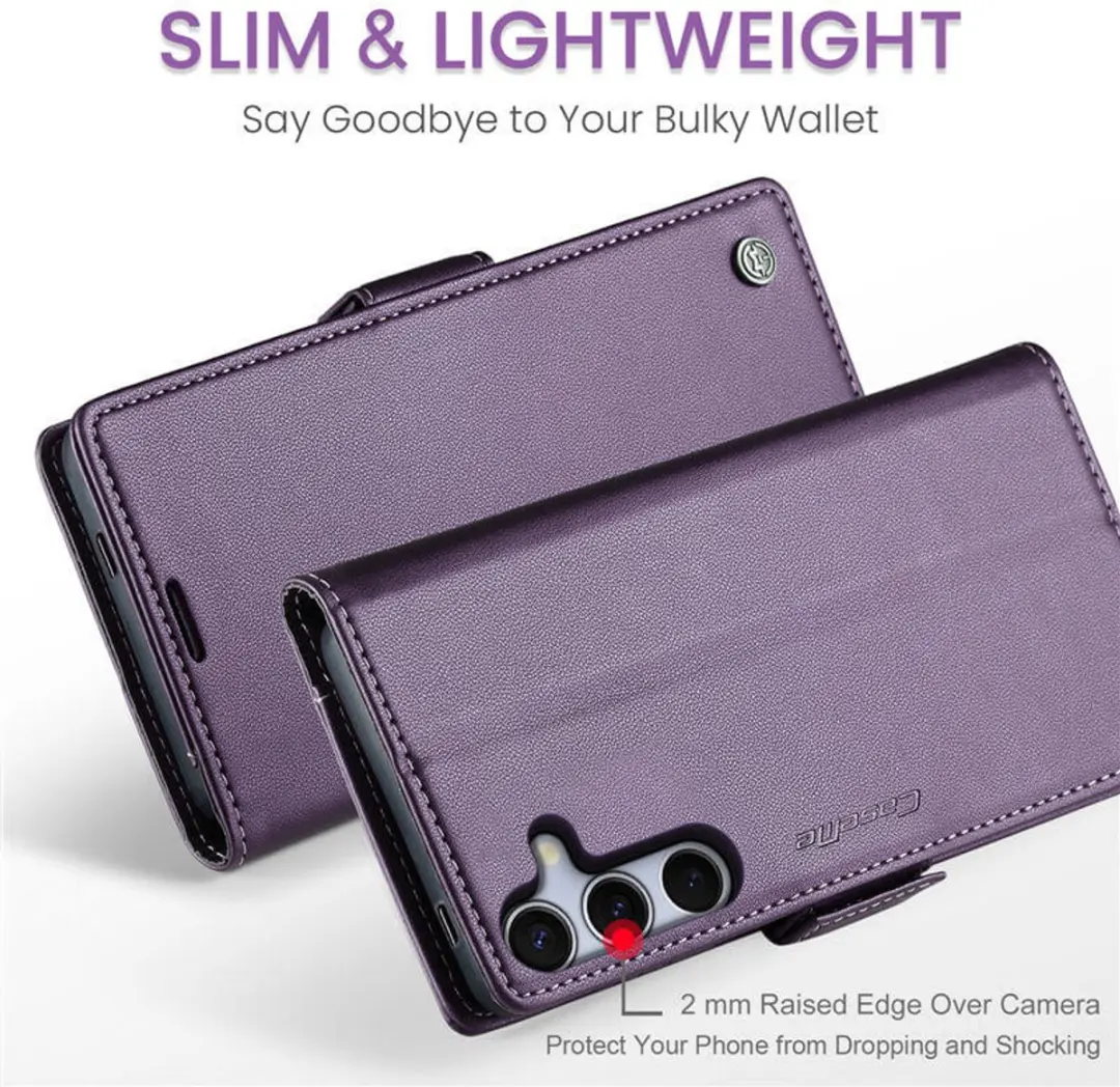 Caseme Wallet Case voor Samsung Galaxy S25/S24 - Paars