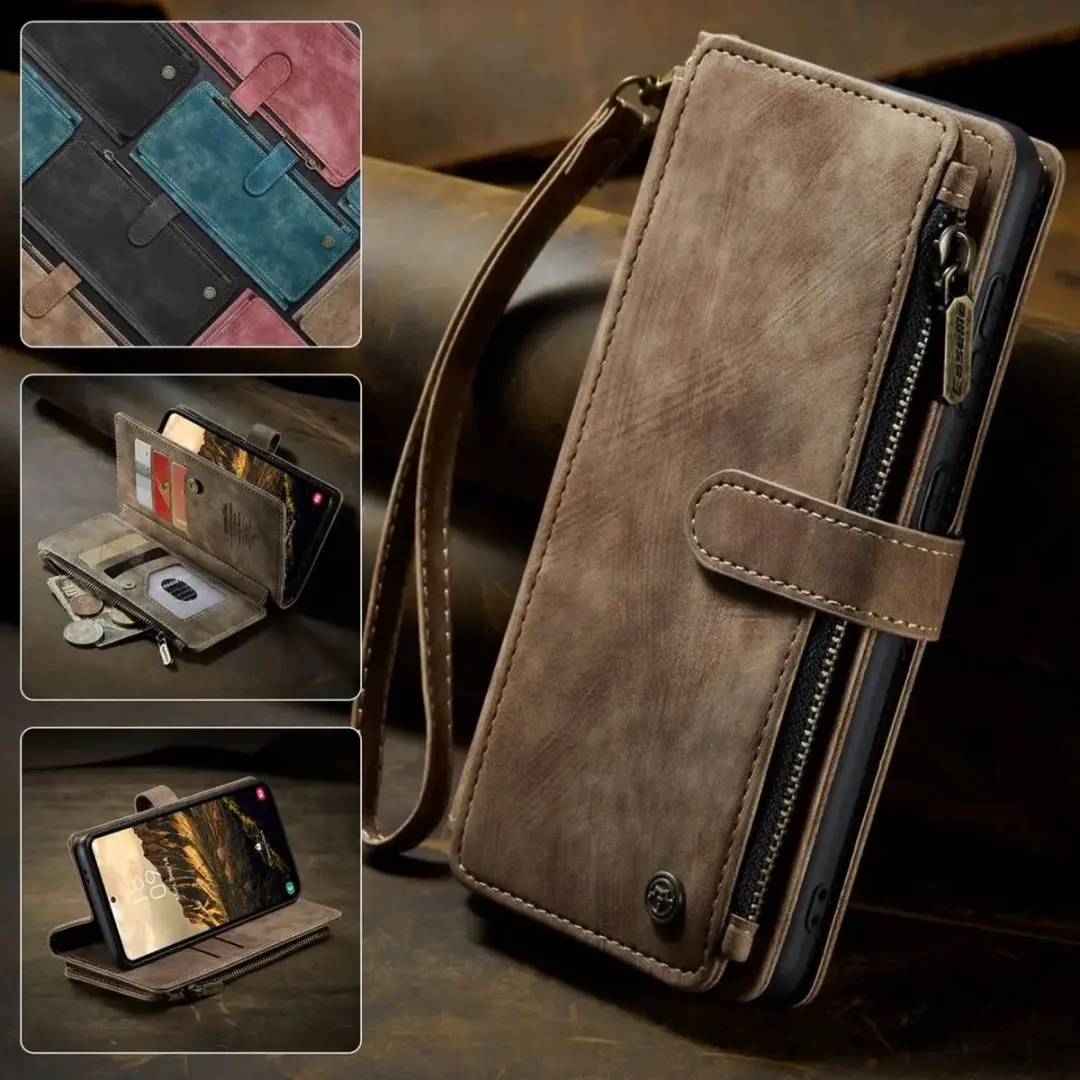Caseme C30 Wallet Hoesje Samsung Galaxy S25 - 8 Pasjes - Bruin
