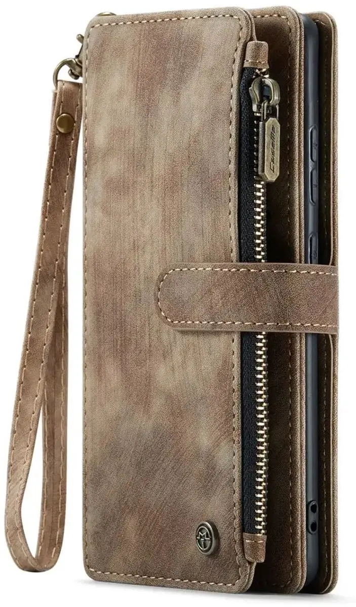Caseme C30 Wallet Hoesje Samsung Galaxy S25 - 8 Pasjes - Bruin