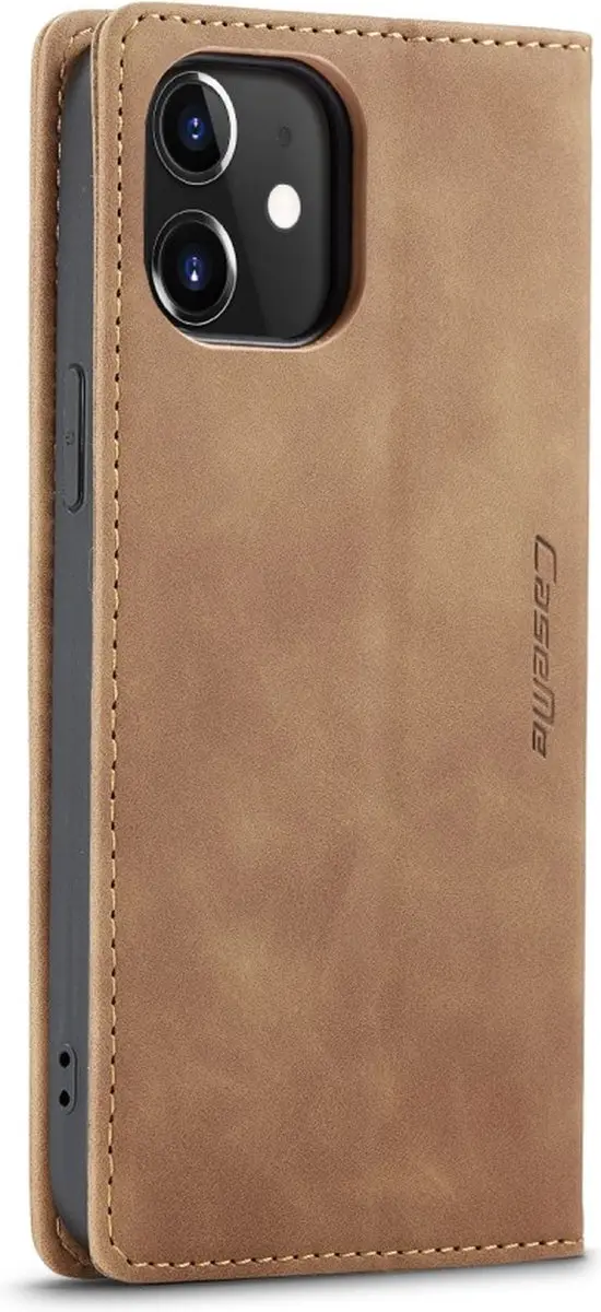 Caseme Book Case iPhone 12 Mini - 2 Pasjes - Bruin