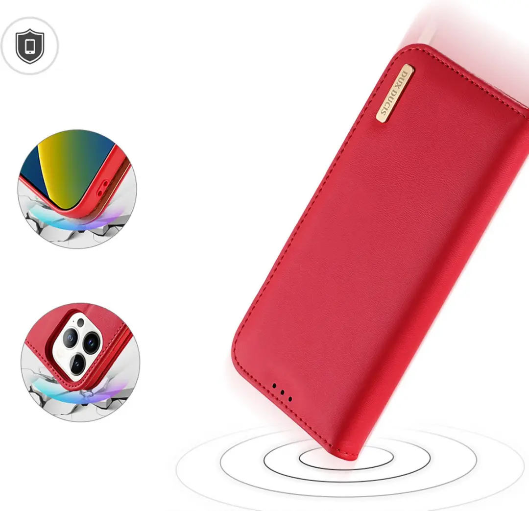 Dux Ducis Hivo Series iPhone 14 Pro Hoesje - Roze - 3 Pasjes
