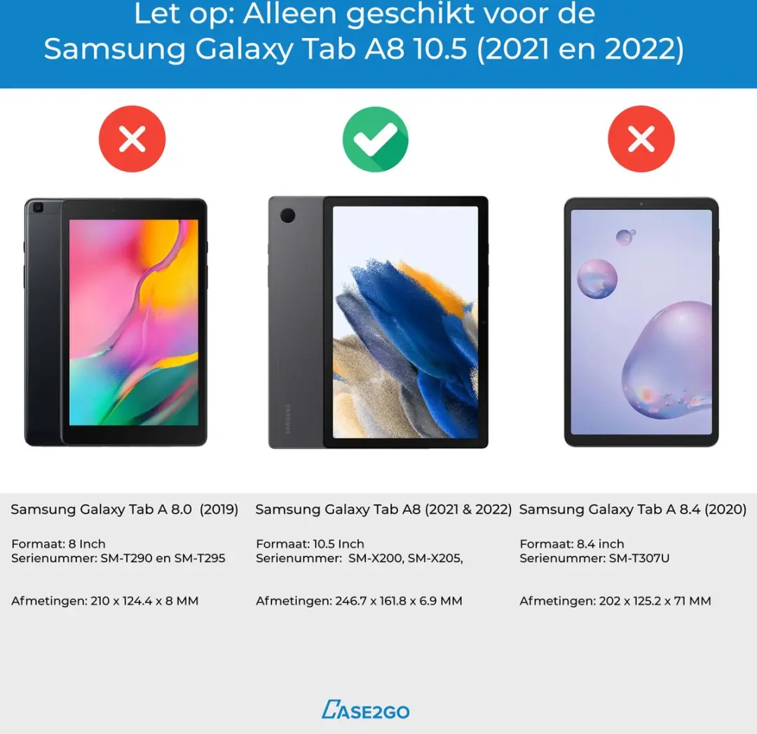 Dux Ducis Panda Series X200-102 Hoes - Samsung Galaxy Tab A8 - Blauw