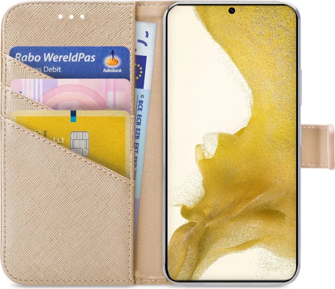 My Style Samsung Galaxy S22 Plus Flex Wallet Hoesje - Goud - mpn-8718256962196