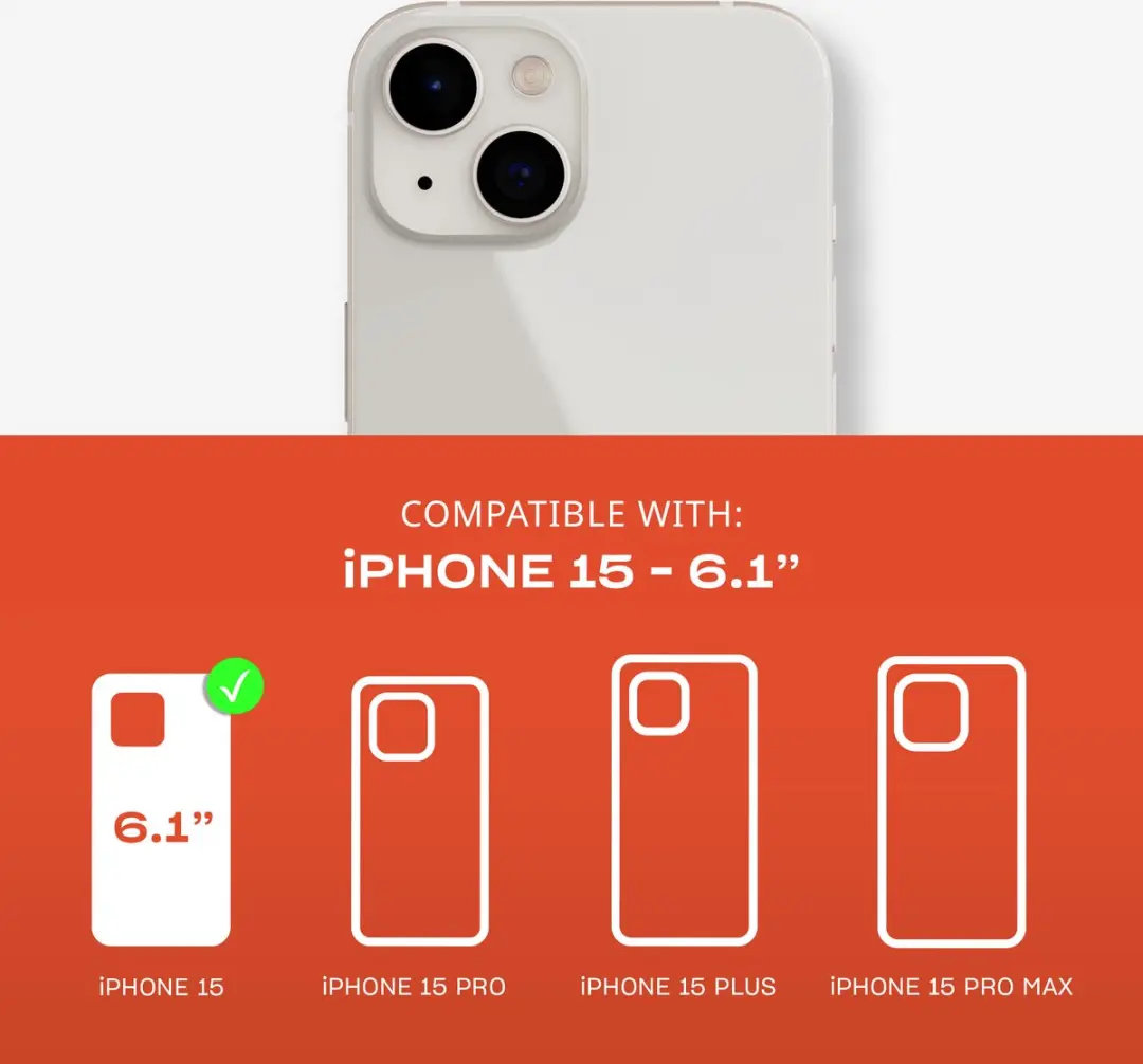 Tech21 Evo Crystal Kick iPhone 15 Hoesje - T21-10445 - Transparant/Zwart