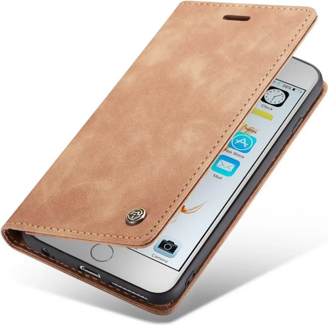 Caseme Book Case iPhone 6/6s - 2 Pasjes - Bruin