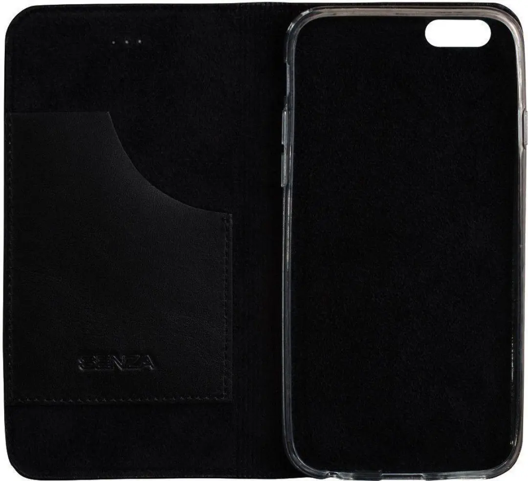 Senza Authentic Leren Portemonnee iPhone 6/6s BKLCS1001 - Zwart