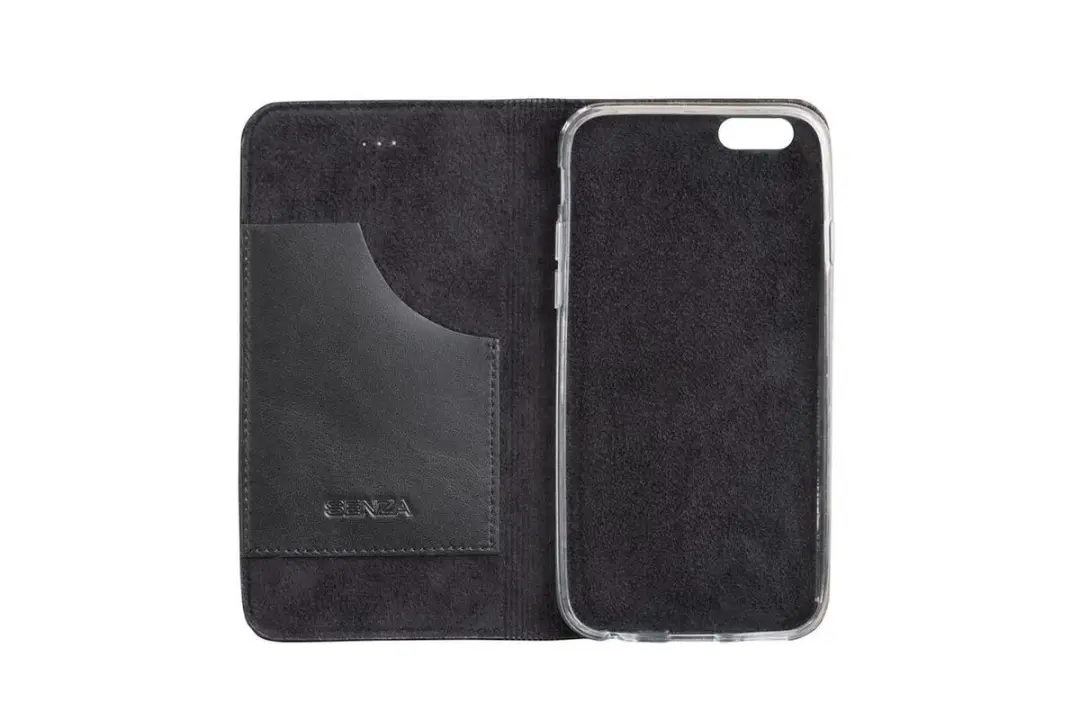 Senza Authentic Leren Portemonnee iPhone 6/6s BKLCS1001 - Zwart