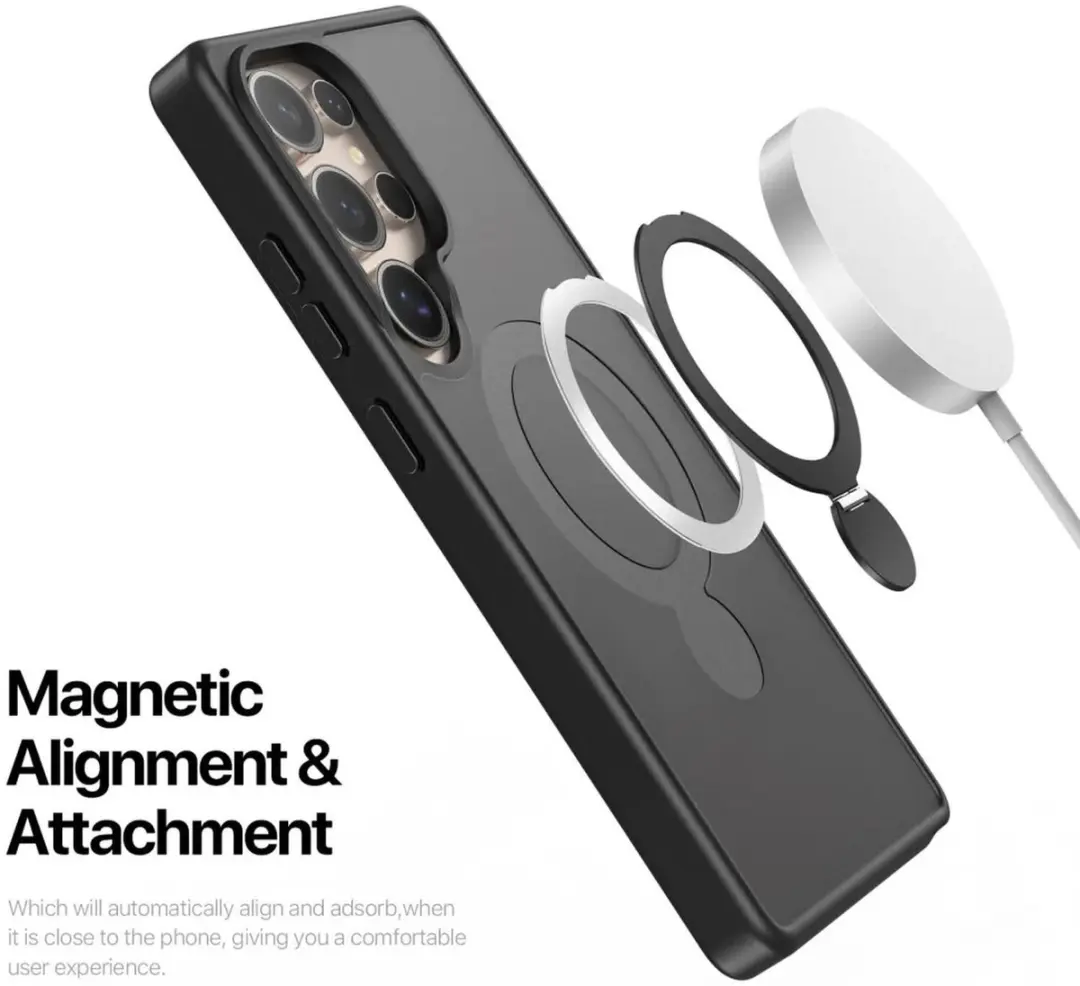 Dux Ducis Yind Magnetic Hoesje Samsung Galaxy S25 Ultra - Zwart - afbeelding 6 van 6