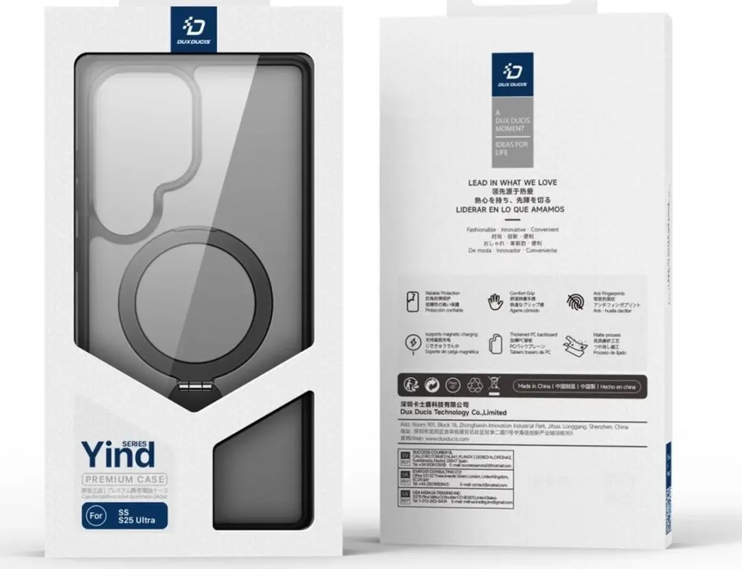 Dux Ducis Yind Magnetic Hoesje Samsung Galaxy S25 Ultra - Zwart