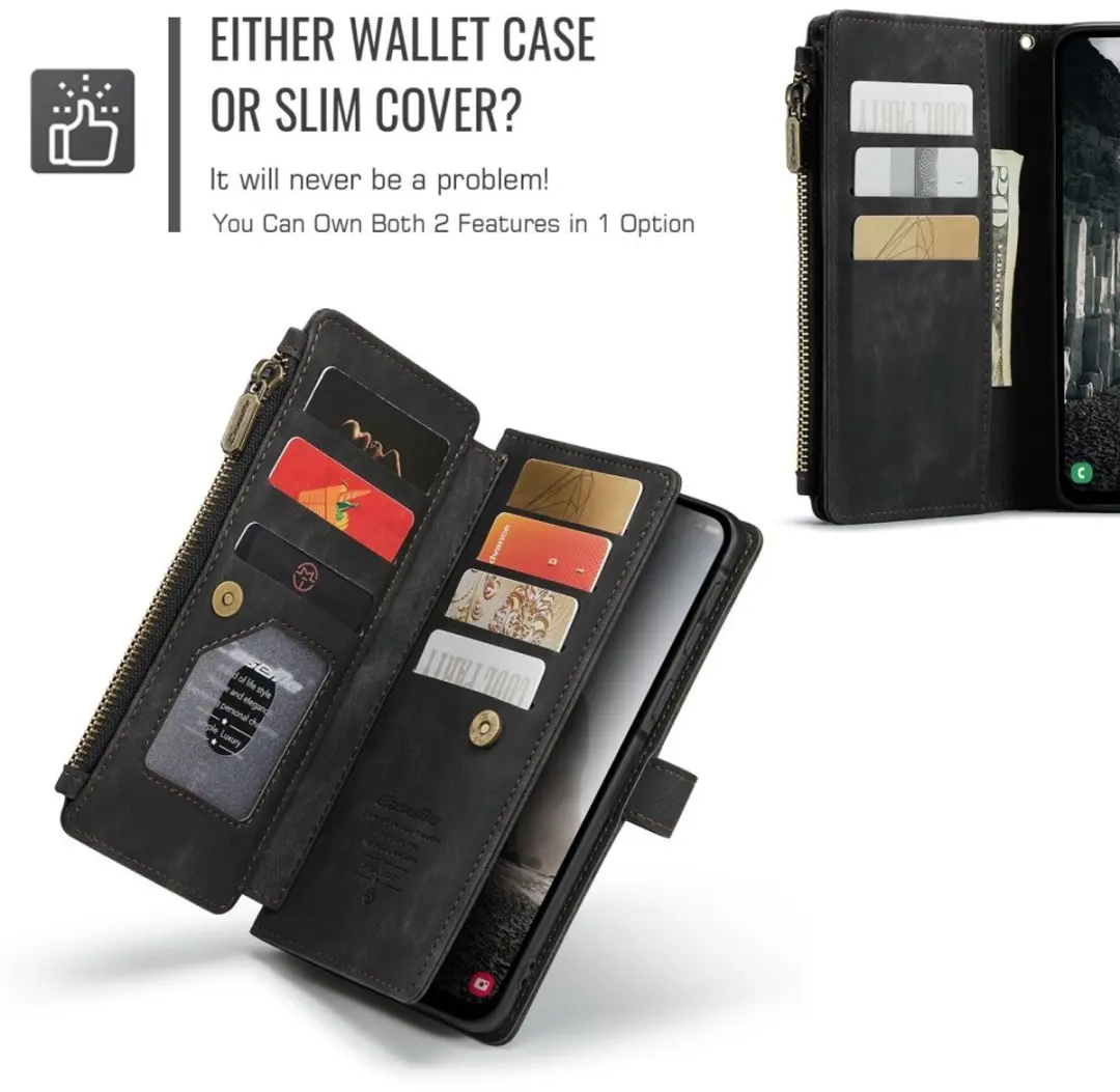 CaseMe C30 Book Case Hoesje Samsung Galaxy A56 - Zwart