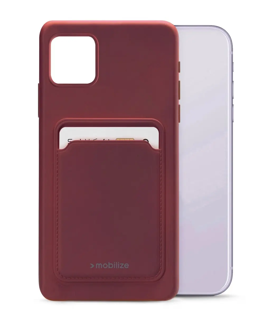 Mobilize Rubber Gelly Card iPhone 11 Hoesje