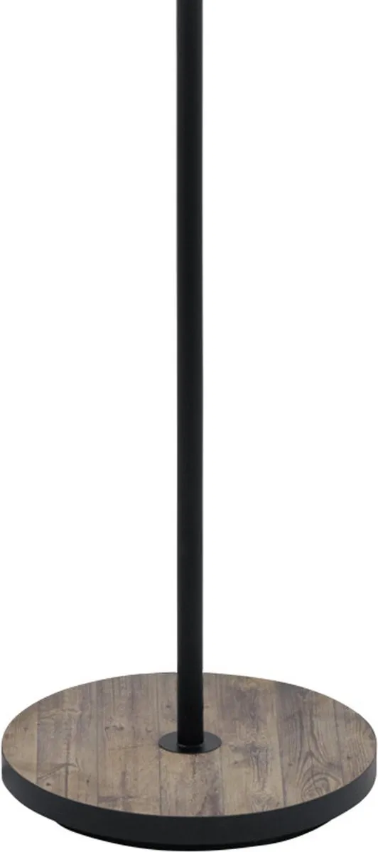 Eglo Barnstaple Vloerlamp - 2x E27 - 158cm - Bruin/Zwart