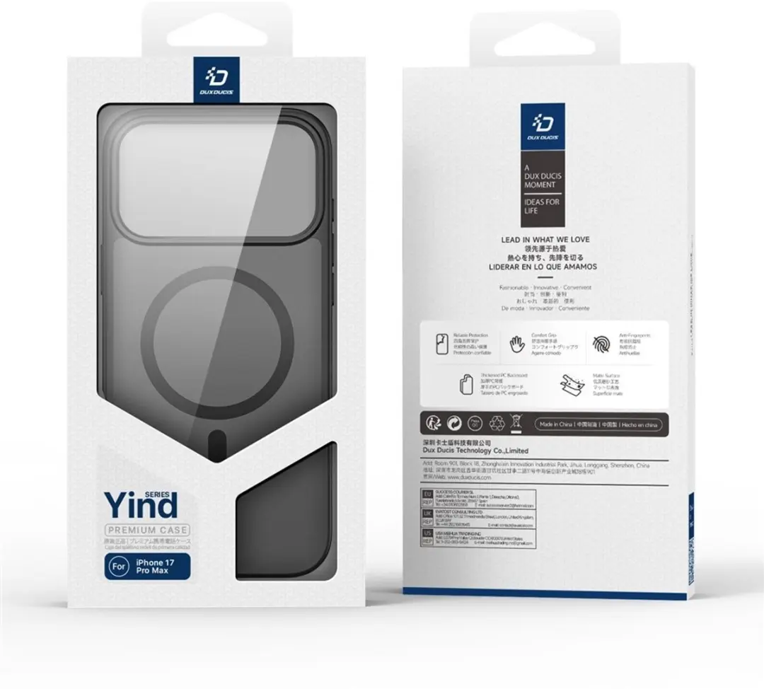 Dux Ducis Yind iPhone 17 Pro Max Hoesje - Zwart - MPN 8721389801263