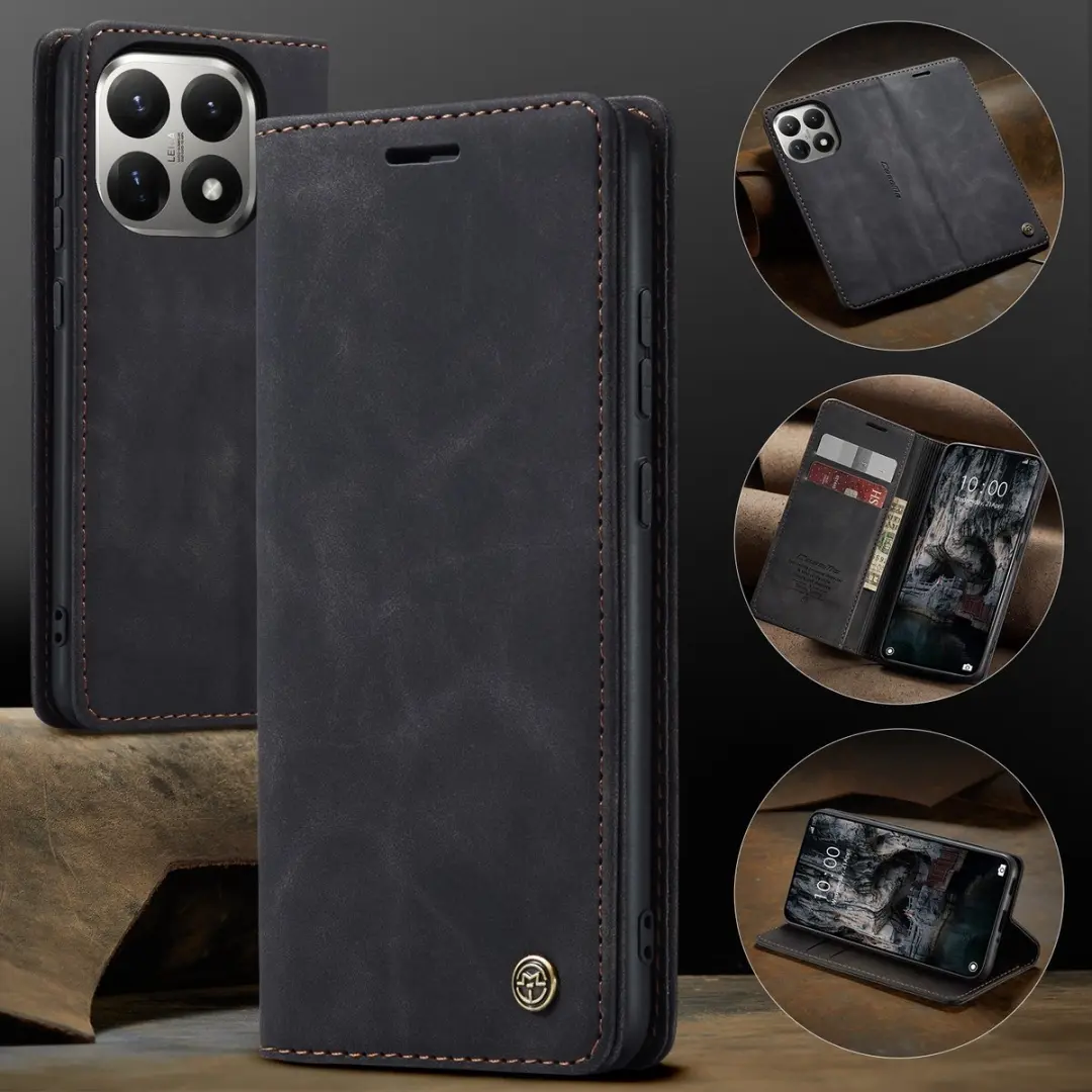 Caseme 013 Book Case Hoesje Xiaomi 15T - 2 Pasjes - Zwart