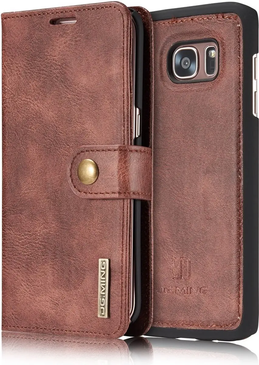 DG.MING Hoesje Samsung Galaxy S7 Edge 2-in-1 Book Case - Rood