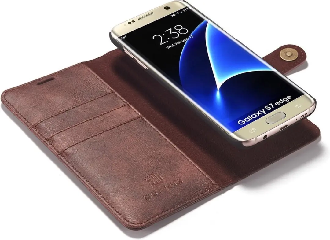 DG.MING Hoesje Samsung Galaxy S7 Edge 2-in-1 Book Case - Rood