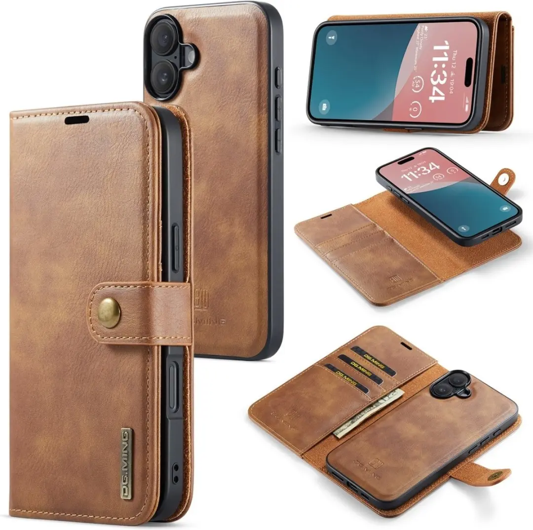 DG.MING iPhone 16 Hoesje 2-in-1 Book Case