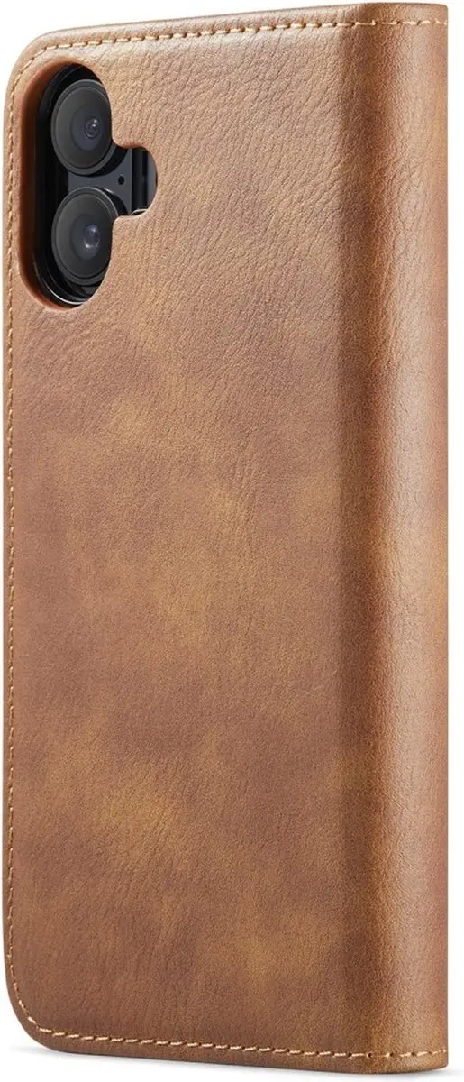 DG.MING iPhone 16 Hoesje 2-in-1 Book Case - Bruin