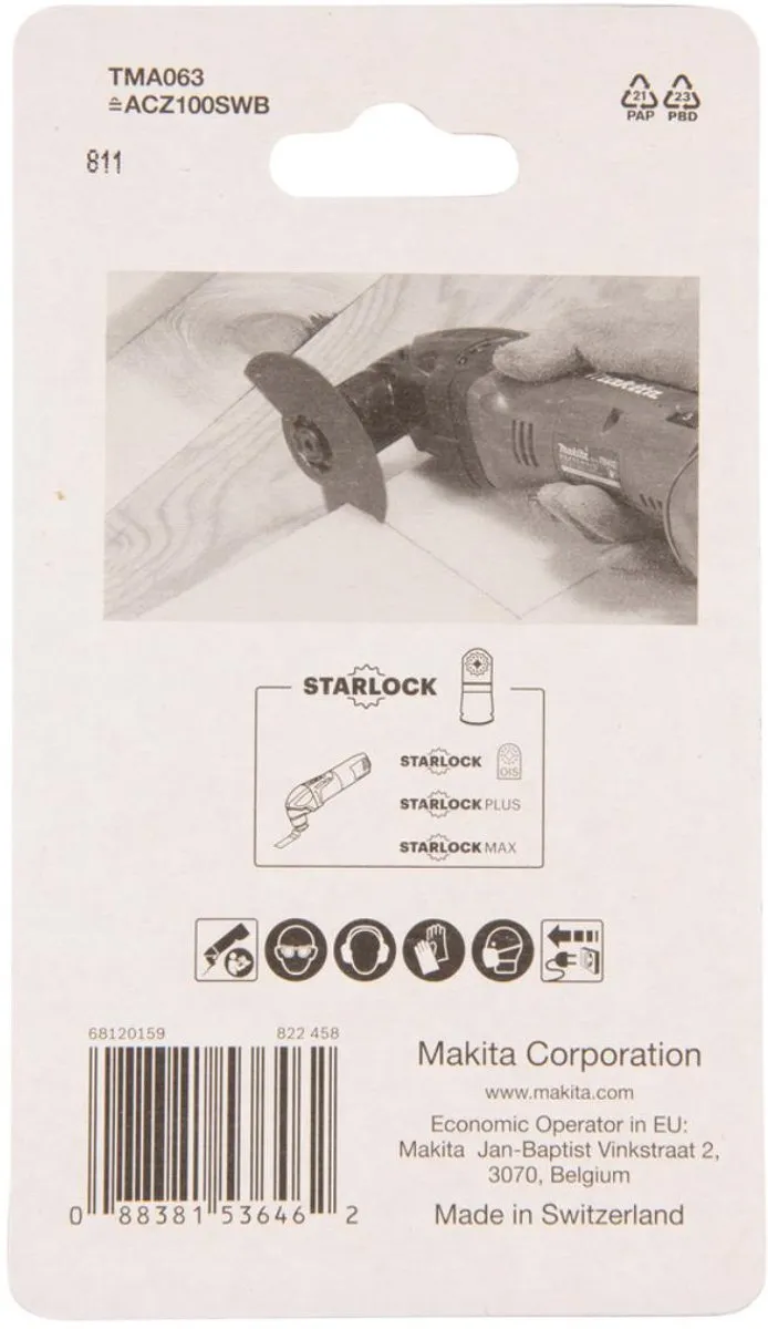 Makita B-64967 Segm.Zaagblad BIM 100mm - Oscillerend - afbeelding 2 van 4