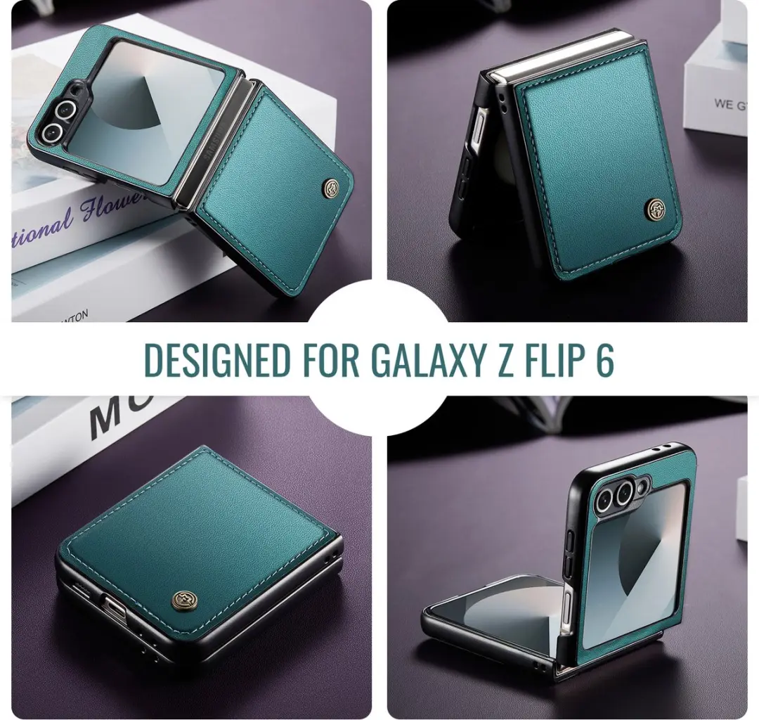Caseme Basic Flip Case Samsung Galaxy Z Flip 6/7 FE - Groen