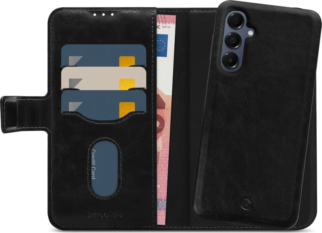 Mobilize Magnet Gelly Telefoonhoesje Samsung Galaxy A16 - 2in1 Bookcase - Zwart