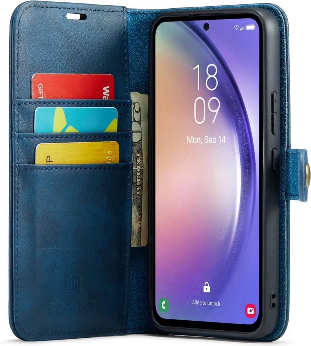 DG.MING Hoesje Samsung Galaxy A54 Book Case - Blauw - afbeelding 6 van 6