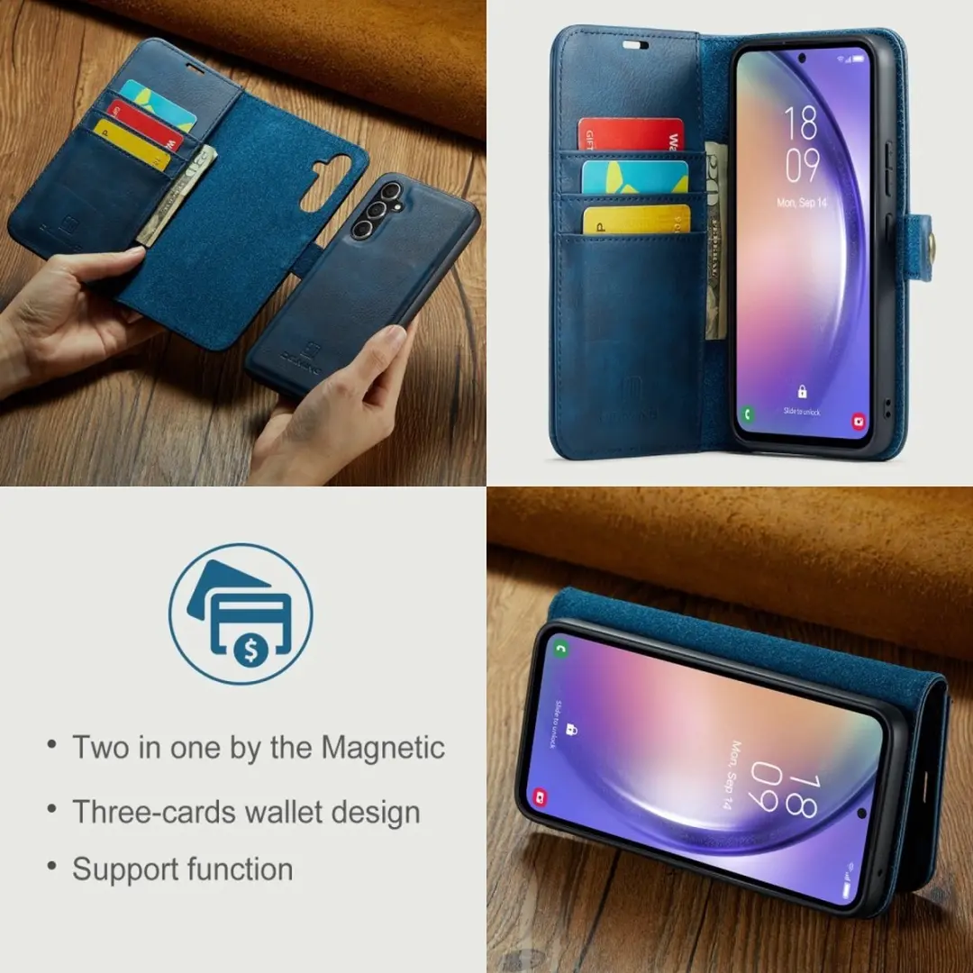 DG.MING Hoesje Samsung Galaxy A54 Book Case - Blauw