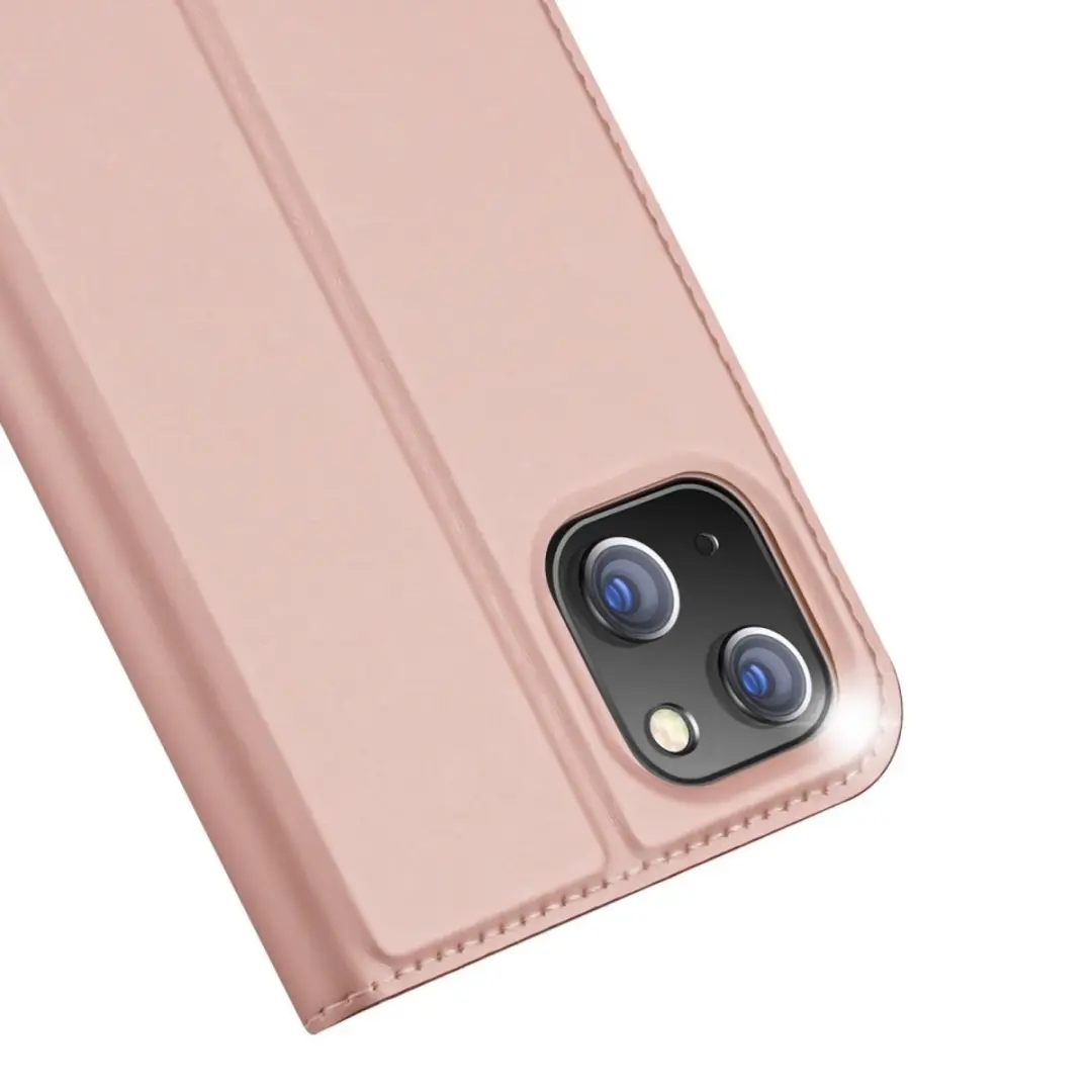 Dux Ducis Slim Bookcase Hoes Roze - iPhone 14 Plus