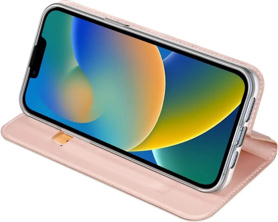 Dux Ducis Slim Bookcase Hoes Roze - iPhone 14 Plus