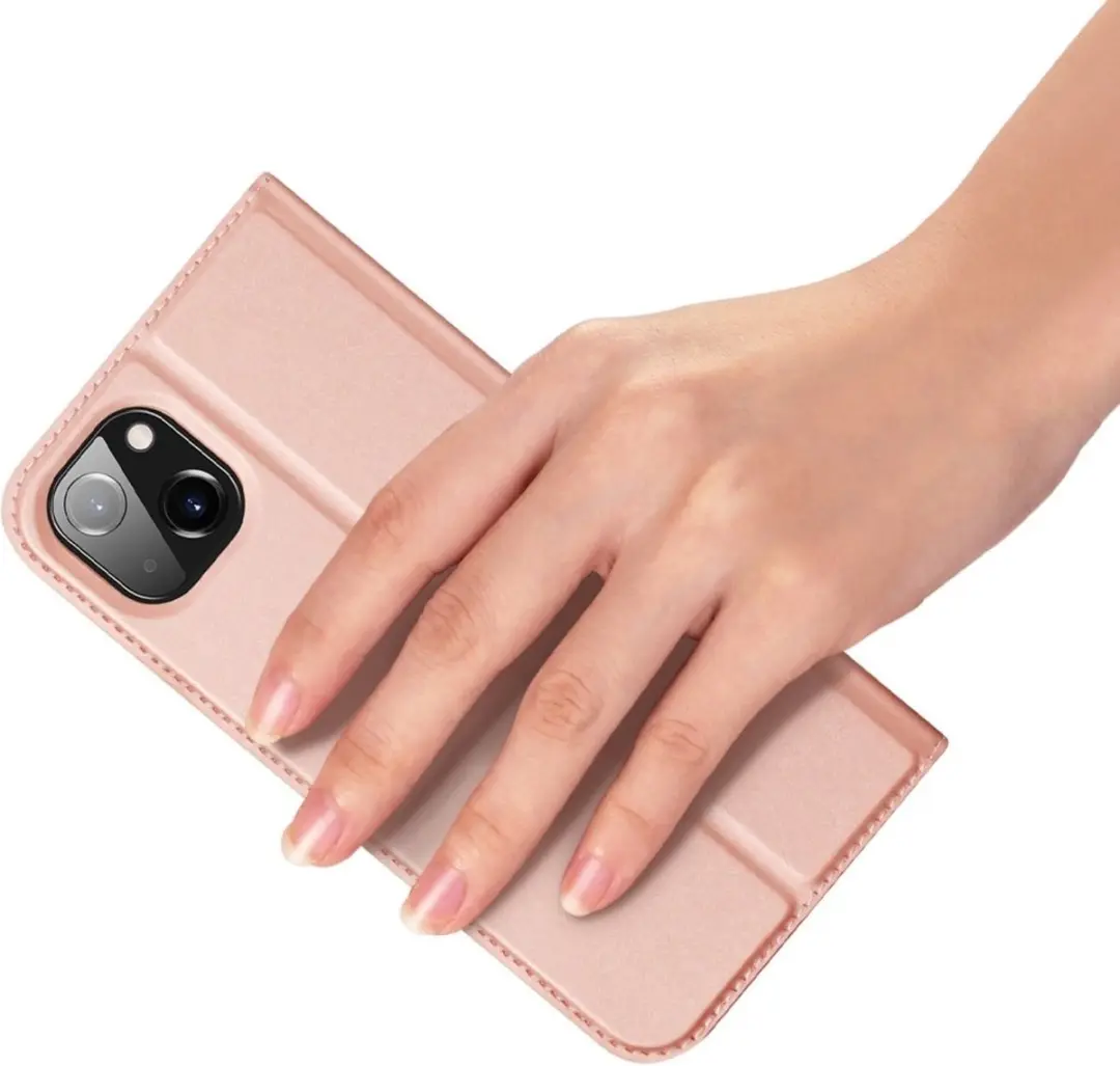 Dux Ducis Slim Bookcase Hoes Roze - iPhone 14 Plus - afbeelding 6 van 6