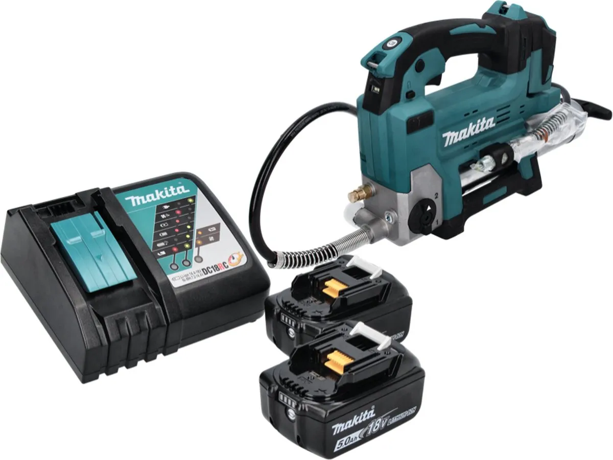 Makita DGP 180 RT Vetspuit 18V 690 bar - 2x 5.0Ah + Lader - afbeelding 2 van 5