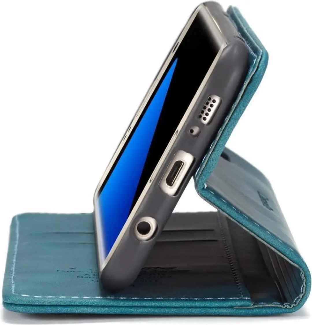 Caseme Book Case Samsung Galaxy S7 Edge - 2 Pasjes - Blauw