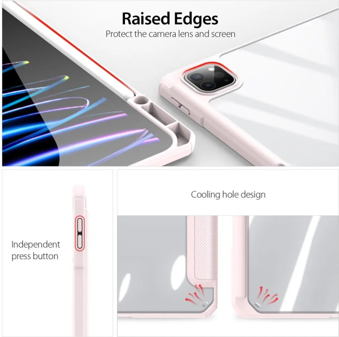 Dux Ducis Tablethoes iPad Pro 13 (2024) - Roze - afbeelding 6 van 6