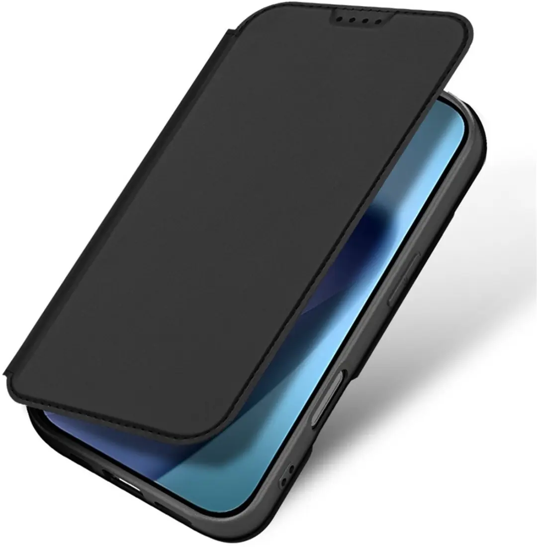 Dux Ducis iPhone 17 Slim Bookcase Hoesje - Zwart - afbeelding 6 van 6