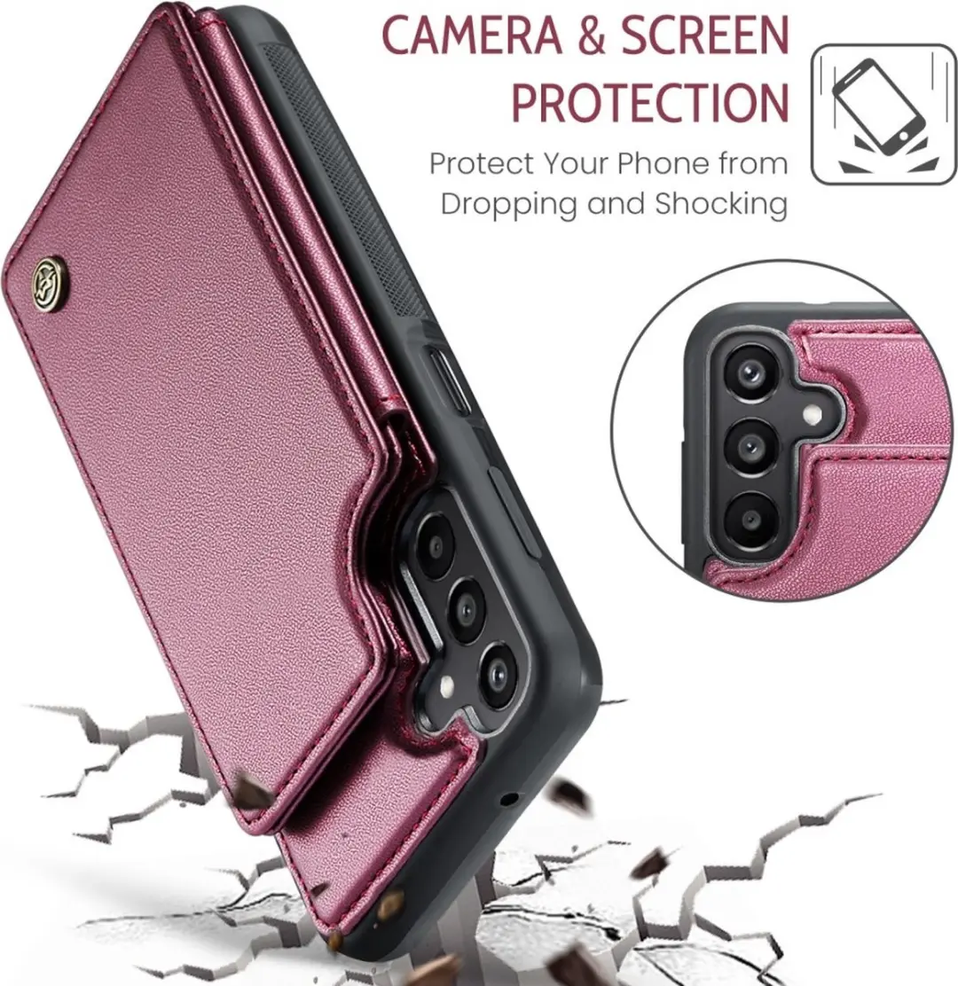 Caseme C22 Hoesje Samsung Galaxy A16 - Roze - 5 Pasjes