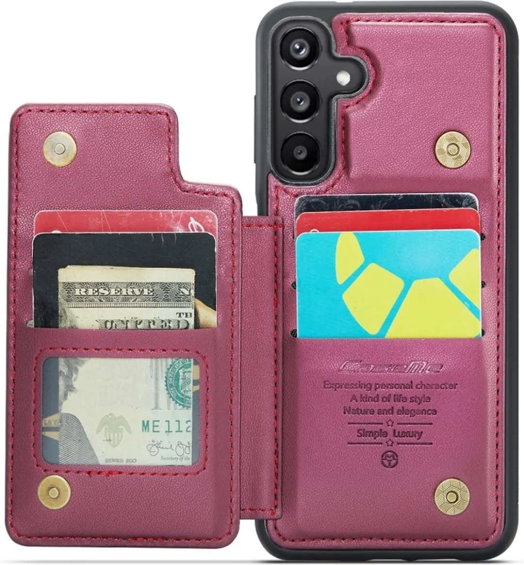 Caseme C22 Hoesje Samsung Galaxy A16 - Roze - 5 Pasjes - afbeelding 6 van 6
