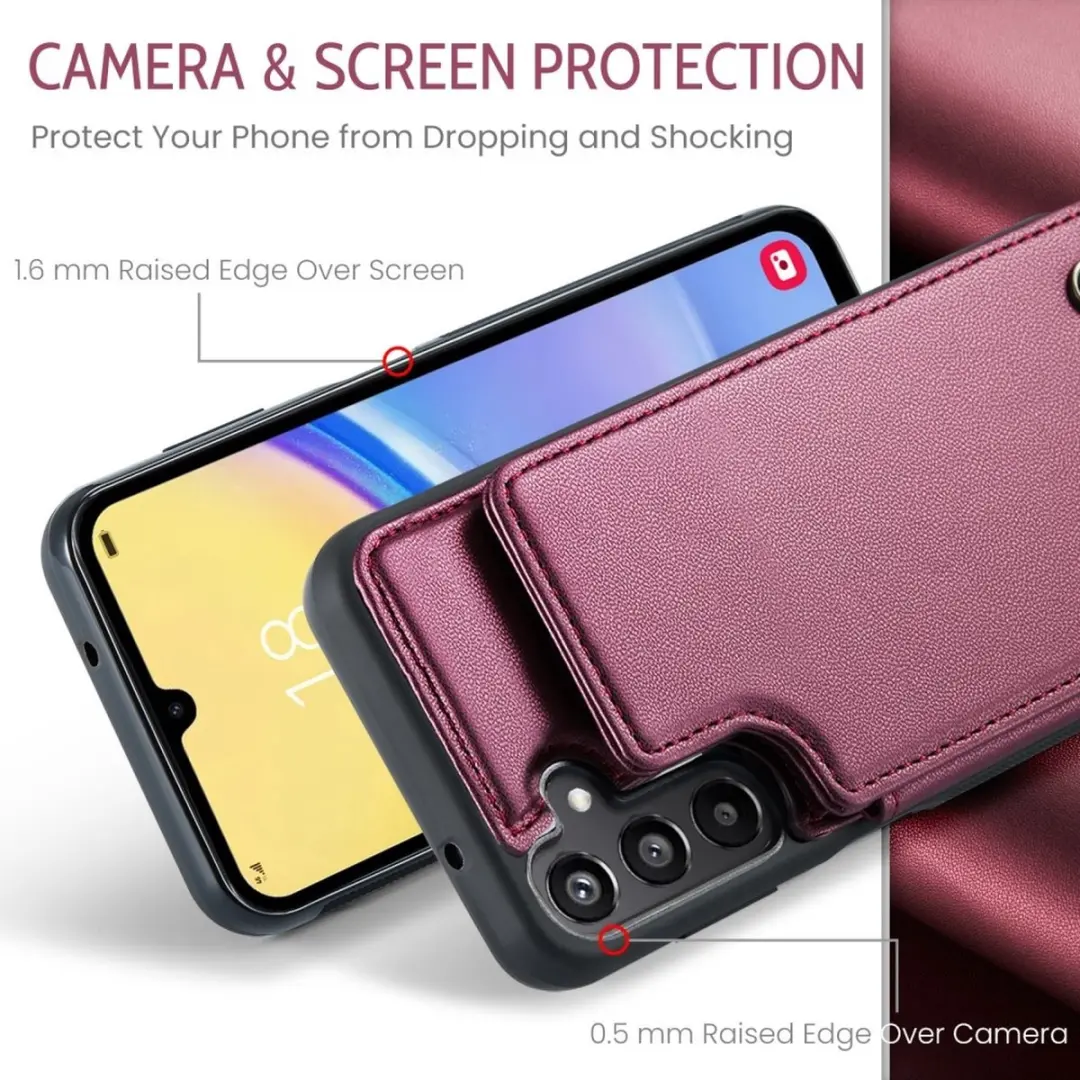 Caseme C22 Hoesje Samsung Galaxy A16 - Roze - 5 Pasjes