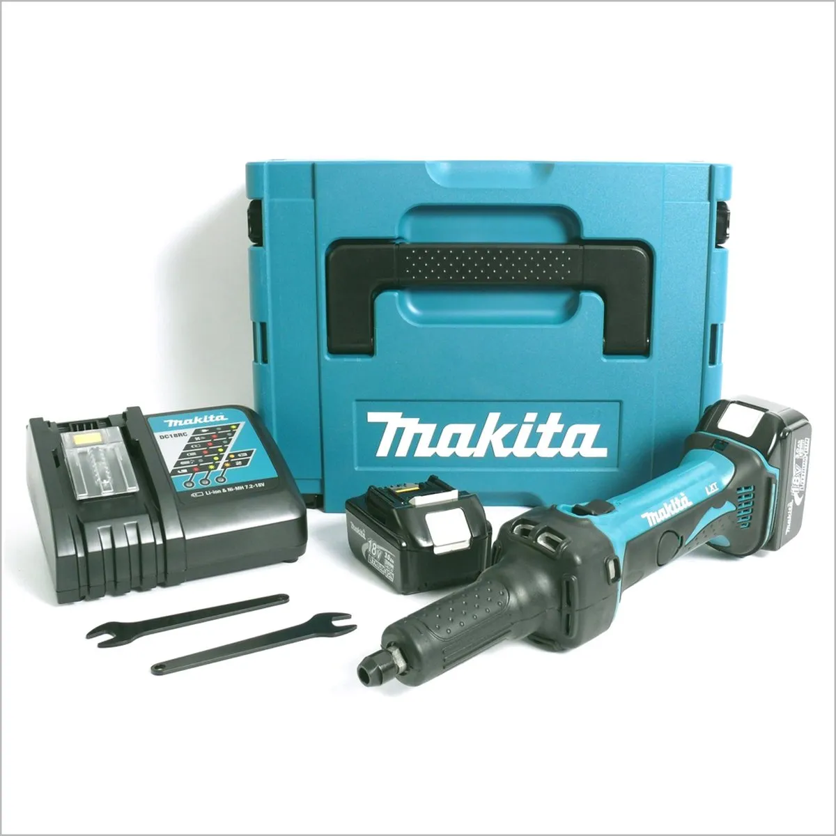Makita DGD 800 RFJ Accu-Rechte Slijper - 18V - 2x 3,0Ah + Oplader - afbeelding 5 van 5