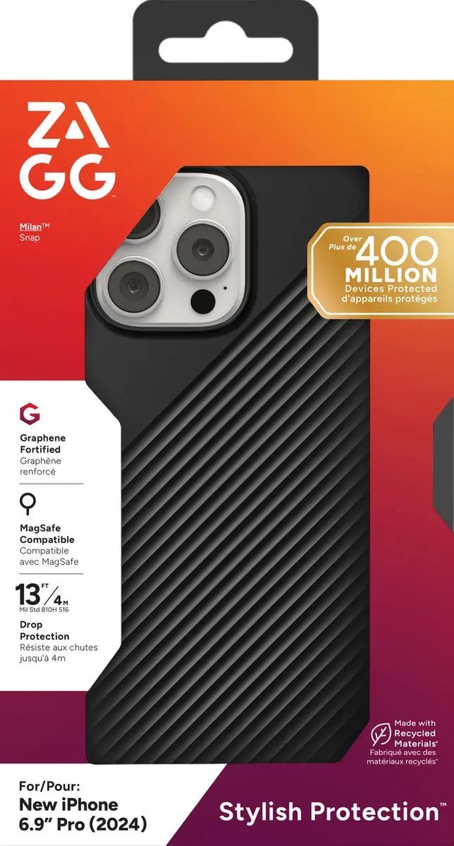 ZAGG Luxe Snap Mag iPhone 16 Pro Max Hoesje - 702315009 - Zwart