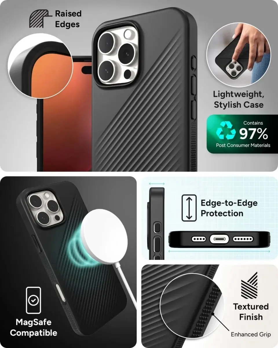 ZAGG Luxe Snap Mag iPhone 16 Pro Max Hoesje - 702315009 - Zwart - afbeelding 6 van 6