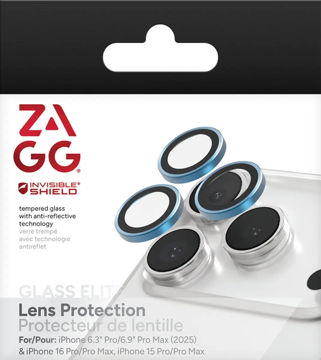 ZAGG InvisibleShield iPhone 11 Camera Beschermer - Blauw - 3 Stuks