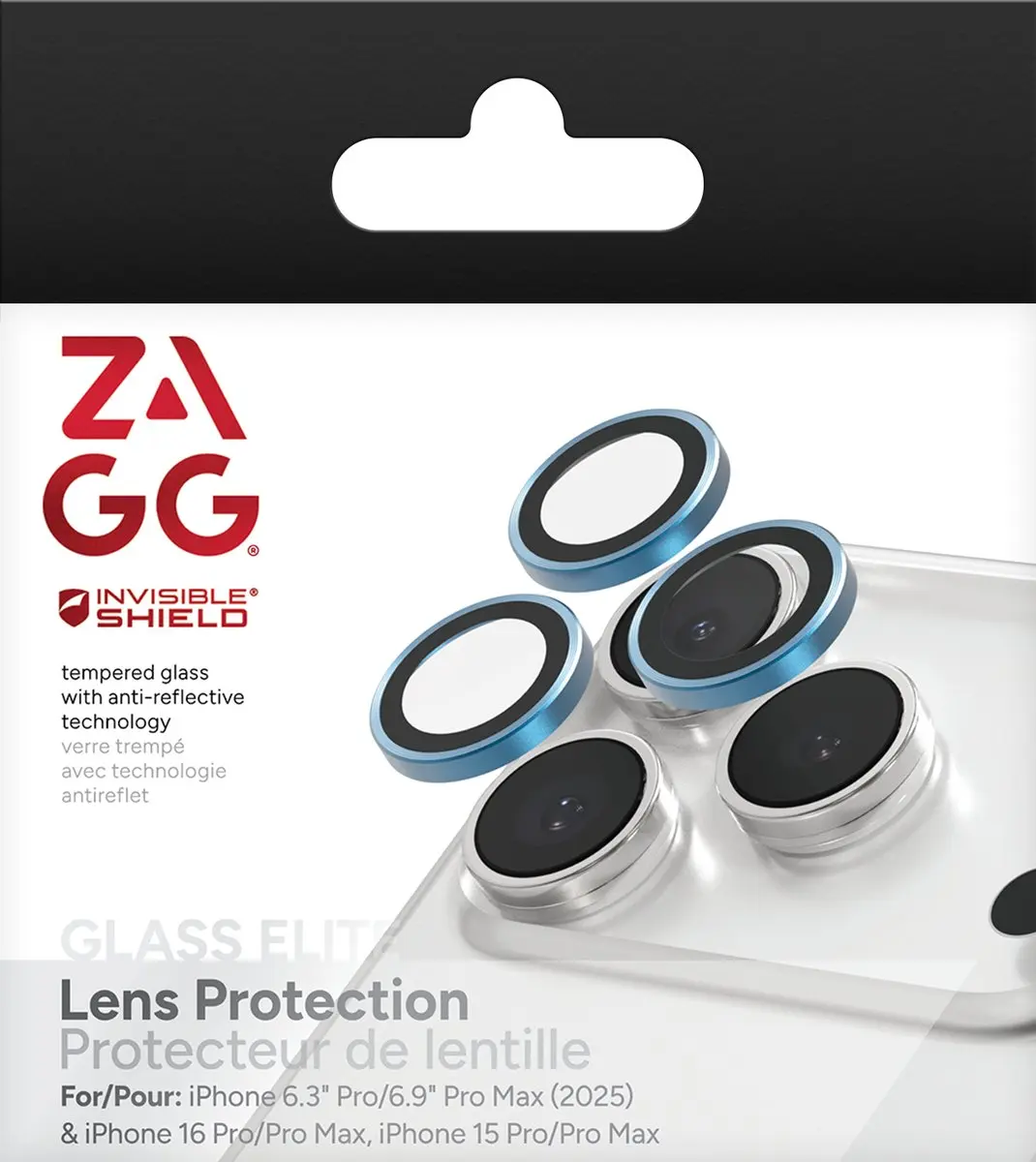 ZAGG InvisibleShield iPhone 11 Camera Beschermer - Blauw - 3 Stuks